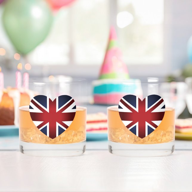 Personalised union jack wedding party glasses (Insitu (Birthday))