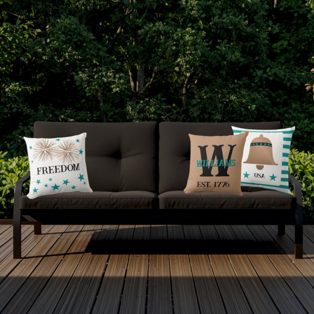 Personalised Unique Family Copper & Turquoise  Cushion (Creator Uploaded)