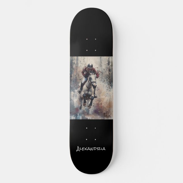 Personalised Unique Horse Lover Design Skateboard (Front)