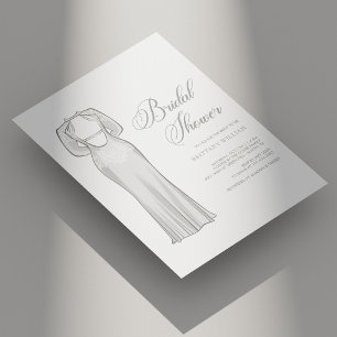 Personalised Unique Monochrome Bridal Shower Invitation