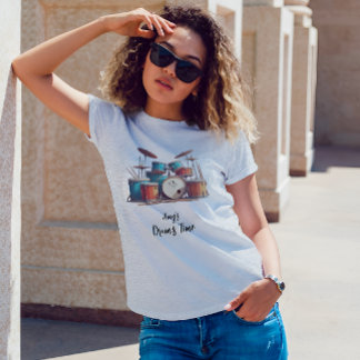 Personalised unisex Drums Music  T-Shirt