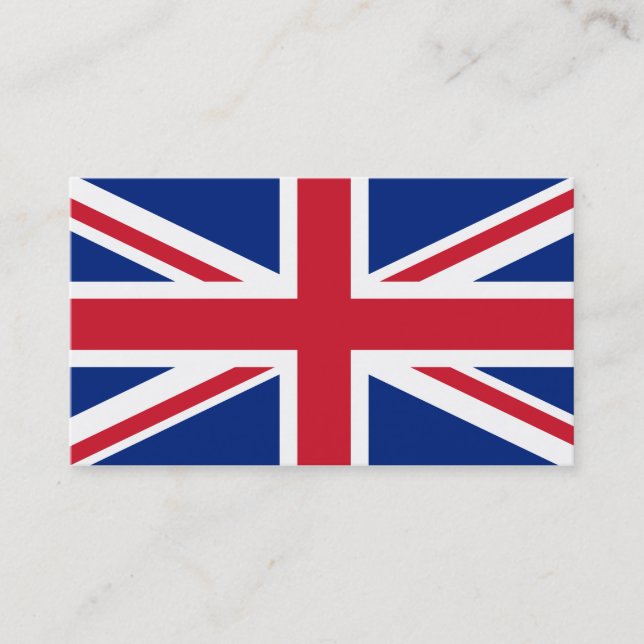 Personalised United Kingdom flag Business Card (Front)