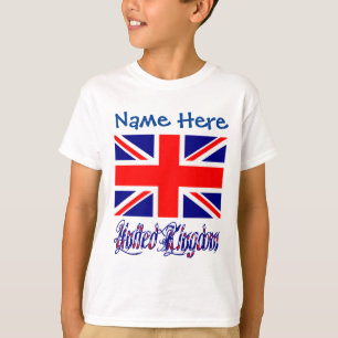 Personalised United Kingdom Flag Heritage Boys' T-Shirt
