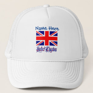 Personalised United Kingdom Flag Heritage Trucker Hat