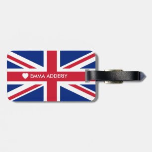 Personalised United Kingdom flag Luggage Tag