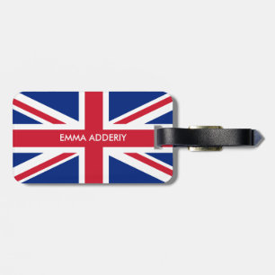 Personalised United Kingdom flag Luggage Tag