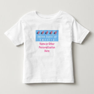 Personalised United States of America Flags & Maps Toddler T-Shirt