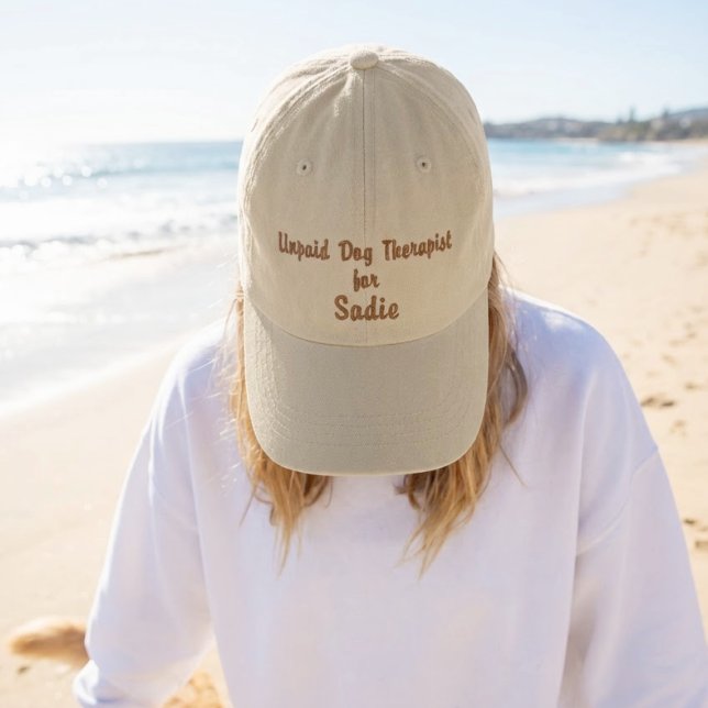 Personalised Unpaid Dog Therapist Hat  Custom Name (Creator Uploaded)