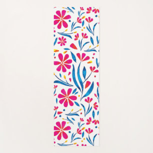 Personalised Uplifting Floral Pattern Yoga Mat