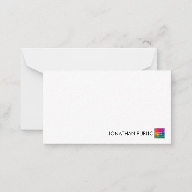 Personalised Upload Company Logo Here Your Name Card (Front)