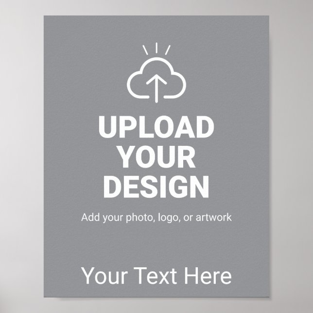 Personalised Upload Your Design and Text Poster (Front)
