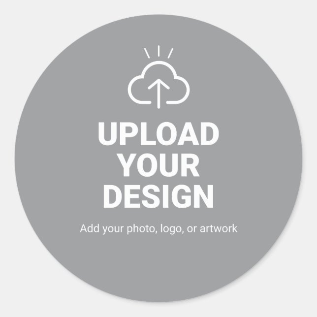 Personalised Upload Your Design Classic Round Sticker (Front)