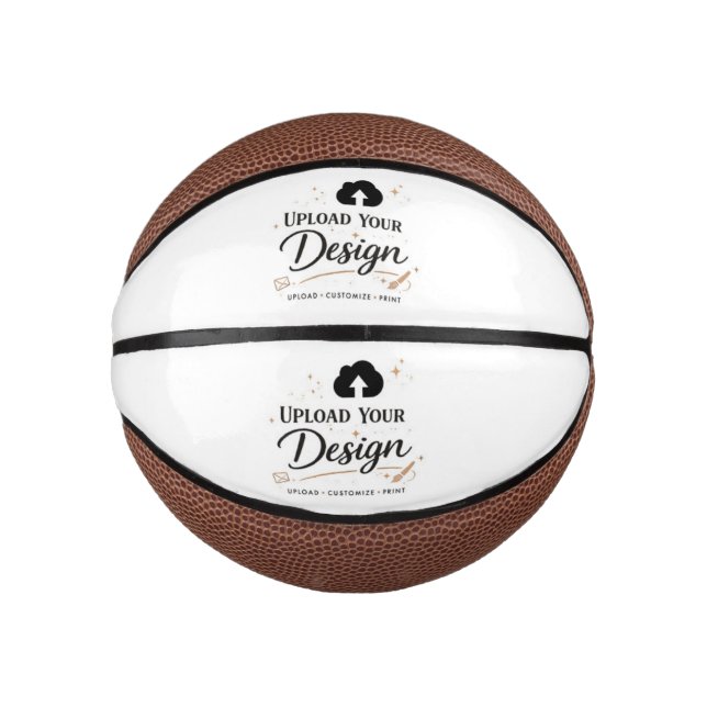 Personalised Upload Your Design Logo Mini Basketball (Front)