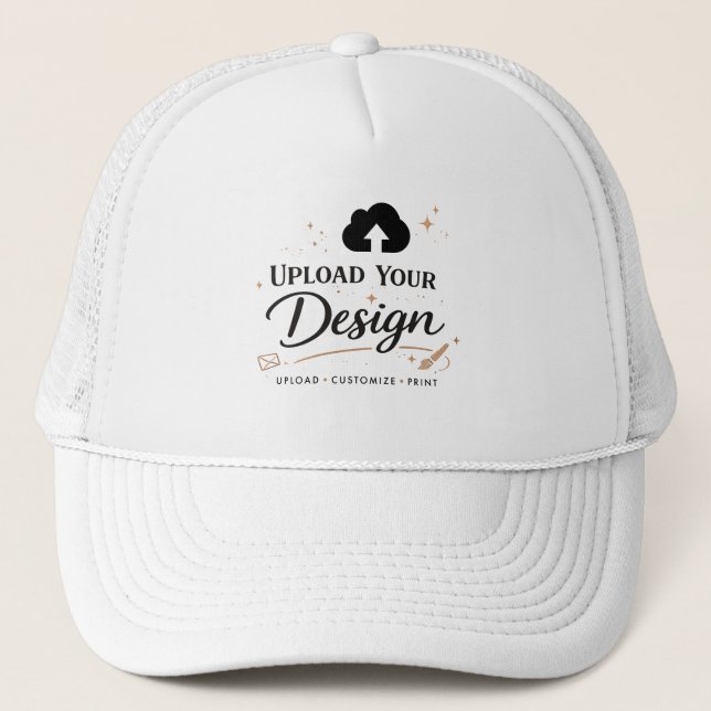 Personalised Upload Your Design  Trucker Hat (Front)