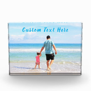 Personalised Upload Your Photo Block Custom Text