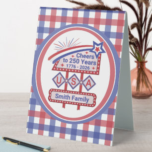 Personalised USA 250–Patriotic Retro Marquee