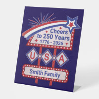 Personalised USA 250–Patriotic Retro Marquee