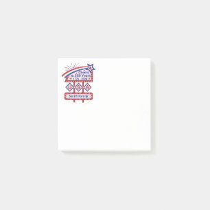 Personalised USA 250–Patriotic Retro Marquee Post-it Notes