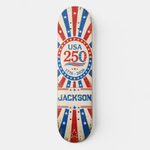 Personalised USA America 250 Skateboard 