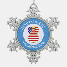 Personalised USA Angel Hanukkah Flag