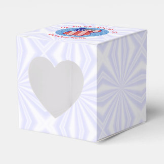Personalised USA Flag Angel Grandma Heart Favour Box
