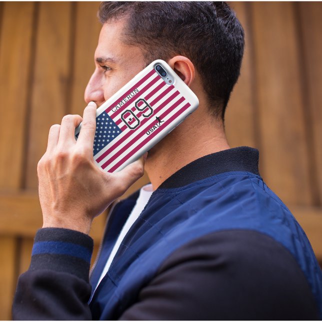 Personalised USA National Flag Soccer Graphic  Case-Mate iPhone Case (Creator Uploaded)