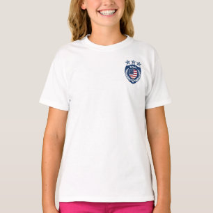 Personalised USA Sport Jersey Girls Ringer T-Shirt