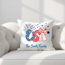 Personalised USA Throw Pillow