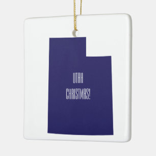 Personalised Utah Christmas Ceramic Ornament