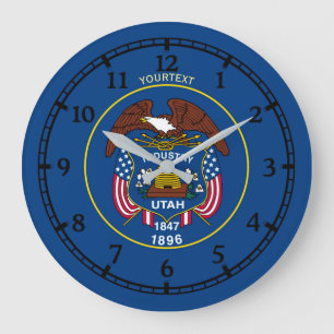 Personalised Utah State Flag Design on a Large Clock