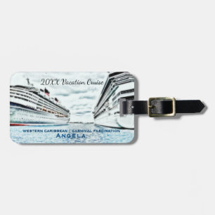 Personalised Vacation Cruise Nautical Ships Luggage Tag