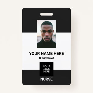 Personalised Vaccinated ID Anti Vax Nurse Badge ID Badge