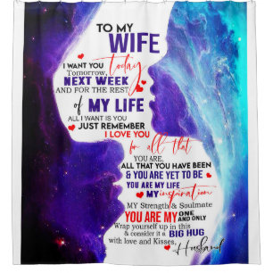 Personalised Valentine Gift For Wife From Husband Shower Curtain