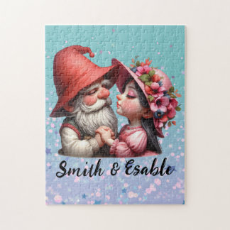 Personalised Valentine lovely couple Jigsaw Puzzle
