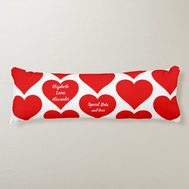Personalised Valentine Memory Body Pillow (Front)
