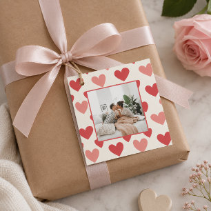 Personalised Valentine Photo Heart Favour Tags