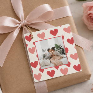 Personalised Valentine Photo Heart Favour Tags