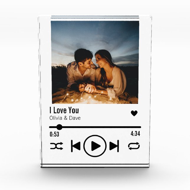 Personalised Valentine Photo Song Playlist (Front)