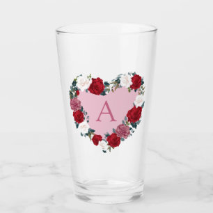 Personalised Valentine Roses Glass