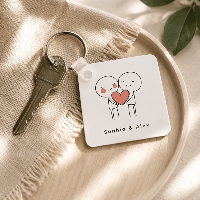 Personalised Valentine’s Couple Matching Keychain (Creator Uploaded)