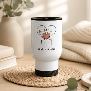 Personalised Valentine’s Couple Matching Travel Mug
