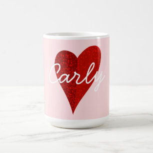 Personalised Valentine’s Day Coffee Mug with Heart