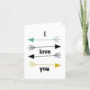 Personalised Valentine's Card - I Love You Modern