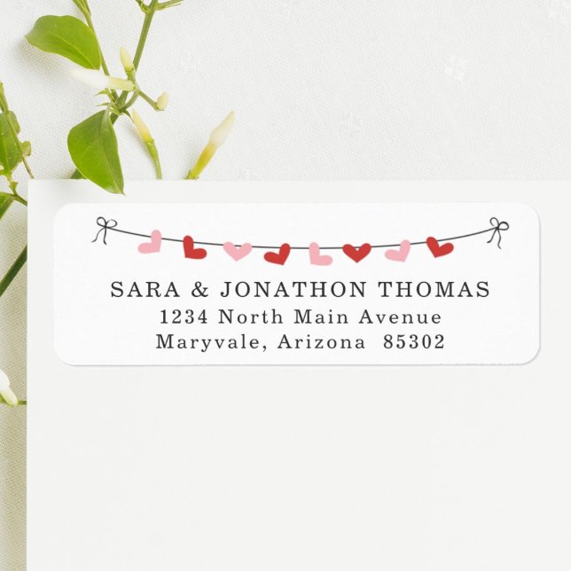 Personalised Valentines Card Return Address Labels (Creator Uploaded)