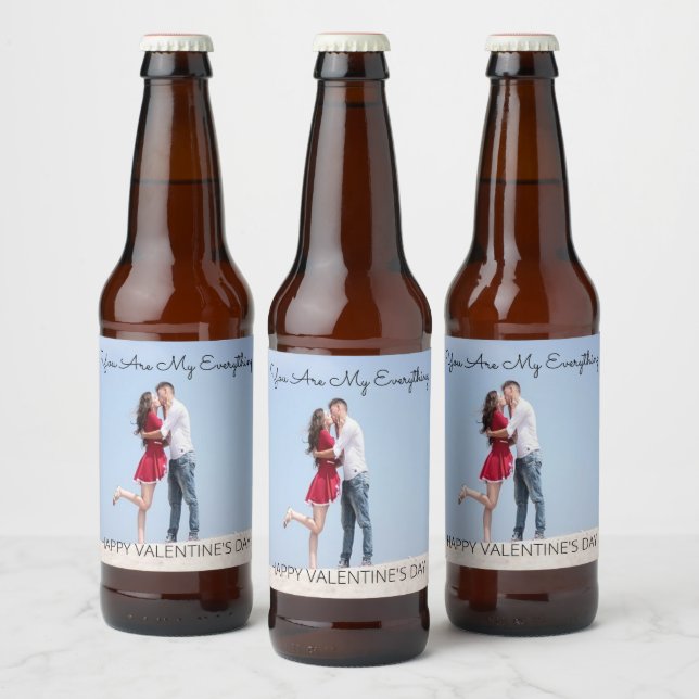 Personalised Valentine's Day Beer Bottle Label (Bottles)
