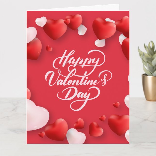 Personalised Valentines Day Card (Small Plant)