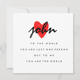 Personalised Valentines Day Card for Him