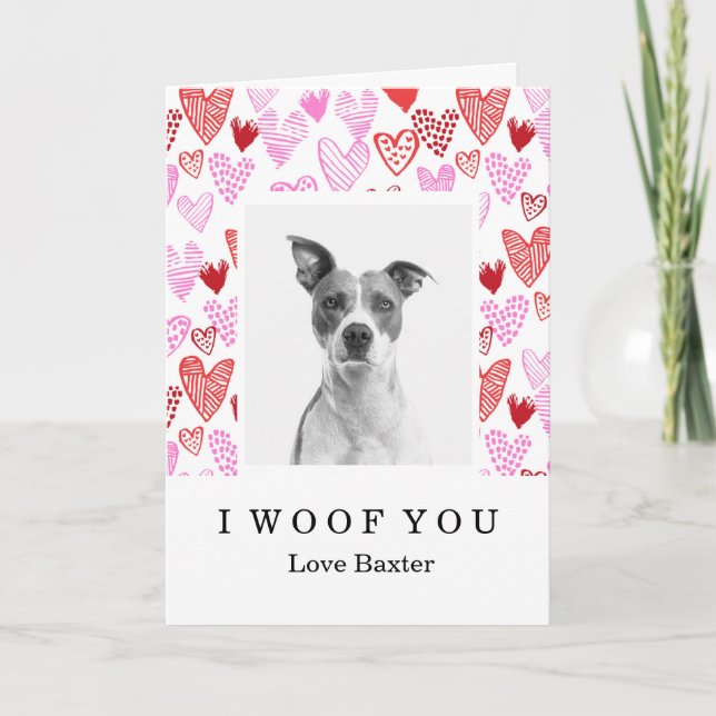 Personalised Valentines Day Card from the Dog (Front)