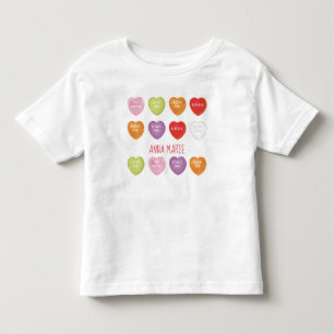 Personalised Valentine's Day Cute Vintage Heart  Toddler T-Shirt