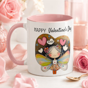 Personalised Valentine's Day Fairy Candle Gift Mug